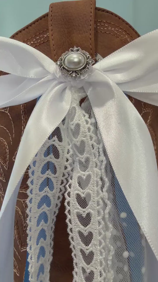 Boot Bows, Country Wedding Boot Ribbons, Western Wear Accessory