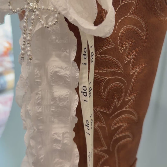 Boot Bows, Country Wedding Boot Ribbons, Western Wear Accessory