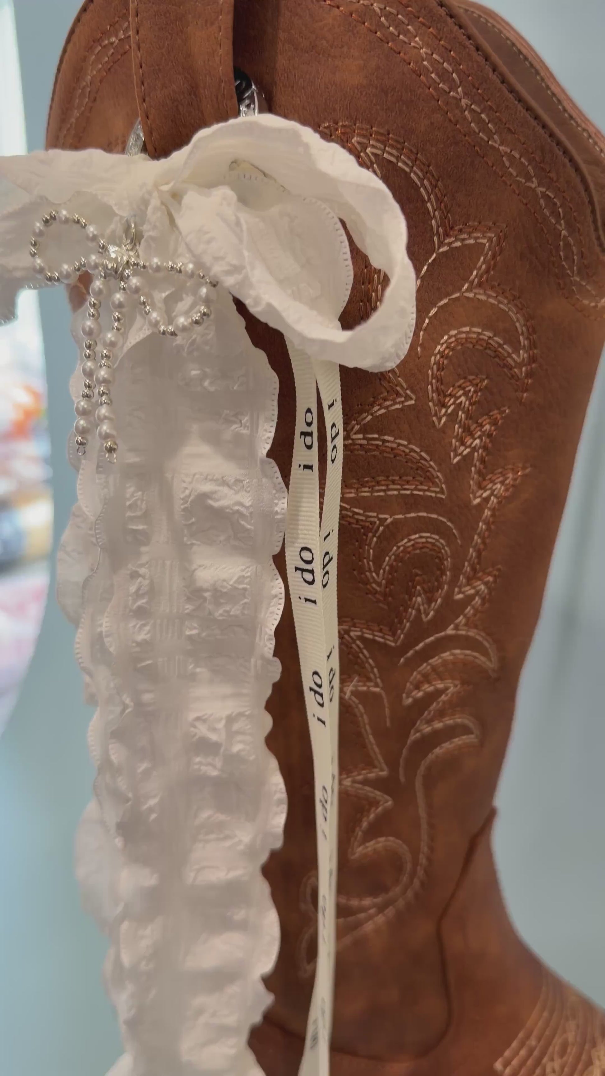 Boot Bows, Country Wedding Boot Ribbons, Western Wear Accessory