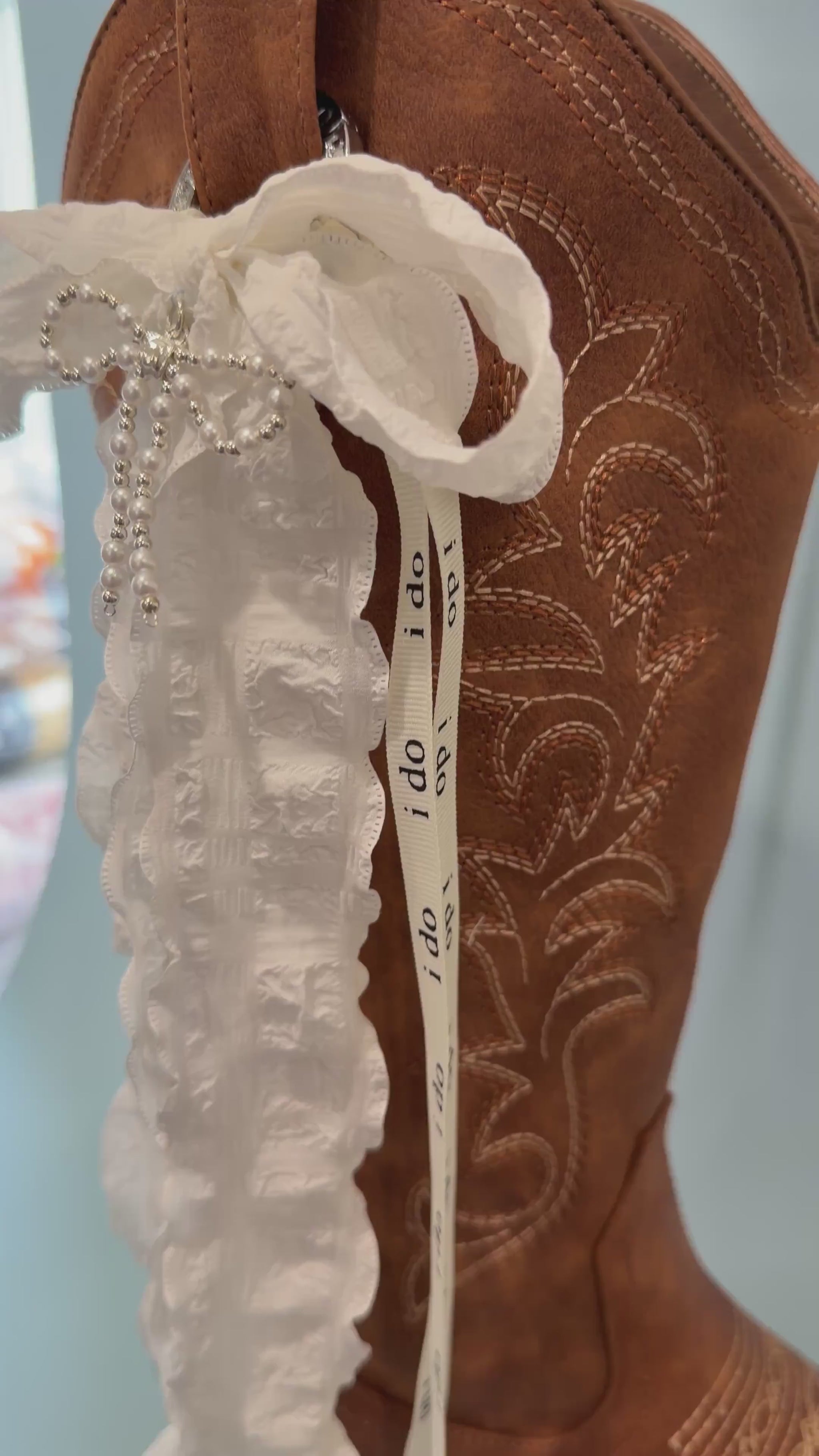 Boot Bows, Country Wedding Boot Ribbons, Western Wear Accessory