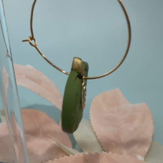 Pumpkin Hoop Earrings, Fall Dangles, Autumn Vibe Hoops